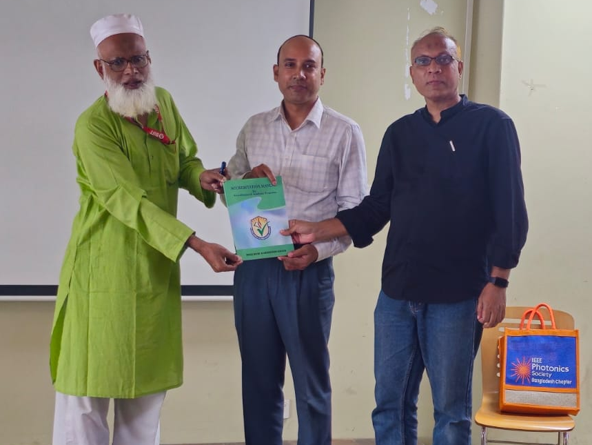 IQAC Team Hands Over BAC Accreditation Manual to the Department of Environmental Science  for Accreditation Preparation.
