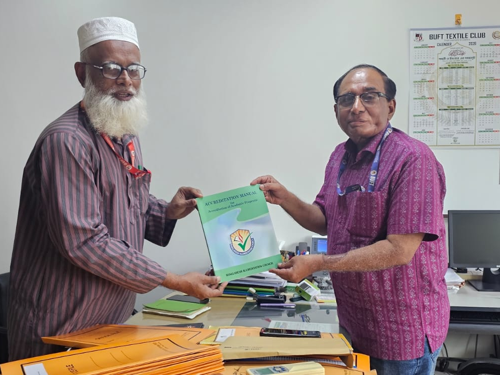 BAC Accreditation Manual Handover : IQAC Director to Registrar, BUFT